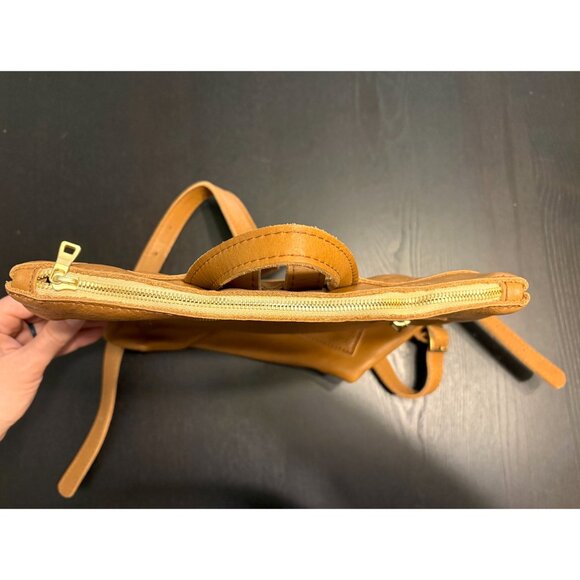 Portland Leather Goods Tote Backpack Almost Perfect "Shortbread" (Rare Color) - Picture 6 of 8